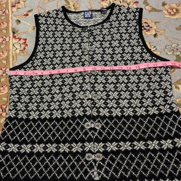Gap Wool Sweater Vest Vintage WhimsiGoth 90s Y2K - Picture 8 of 10